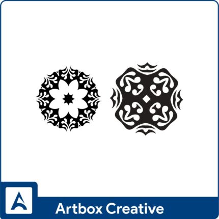 Decorative rosettes silhouette