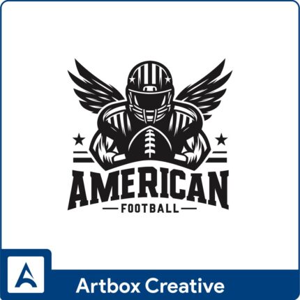 American football design logo