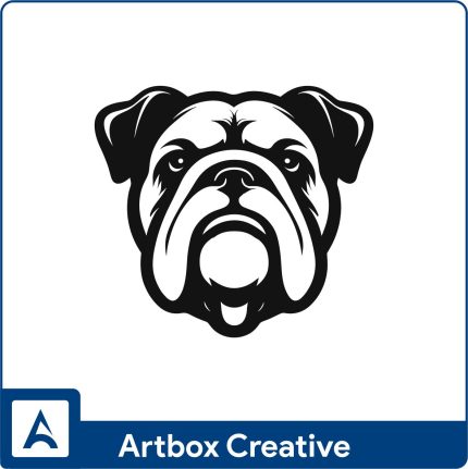 buldog face vector design