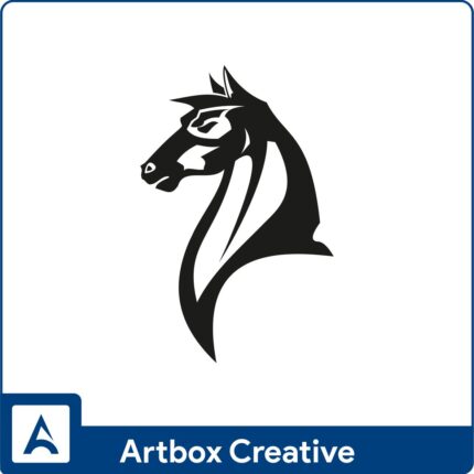 horse face vector design
