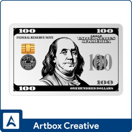 100 Dollar Card Design