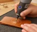 Precision leather engraving with laser cutting tools